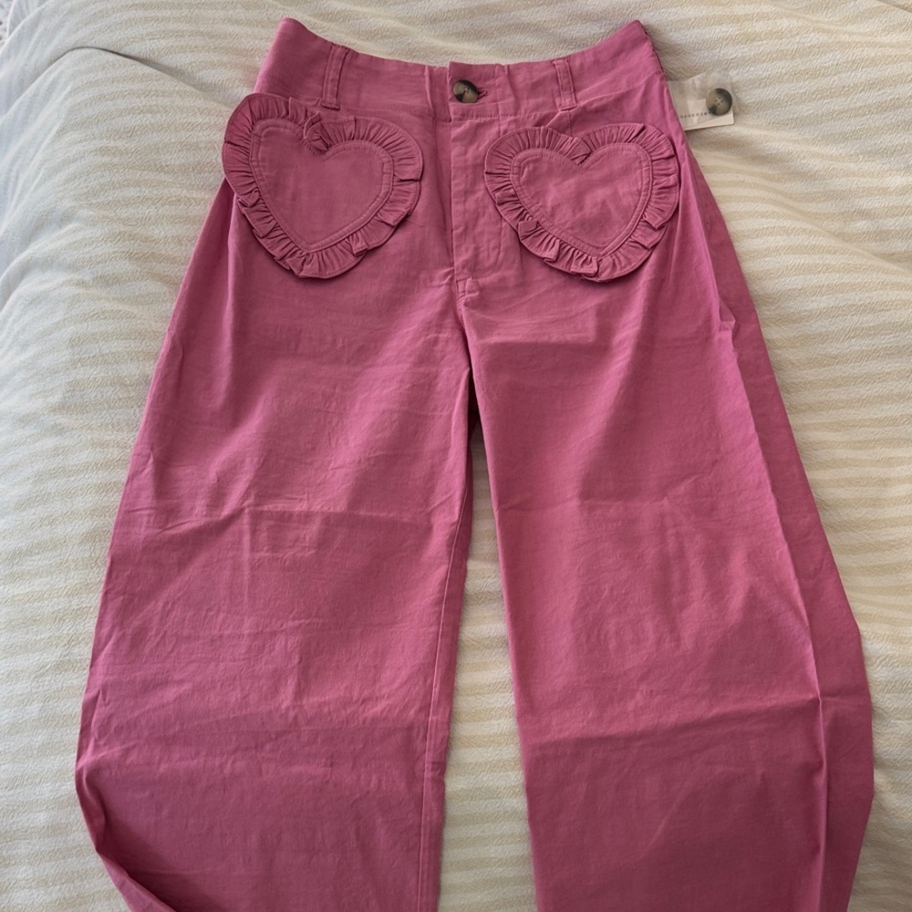 Maeve Pink Pants with Heart Pockets